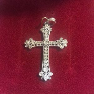 Affinity diamonds silver cross pendant